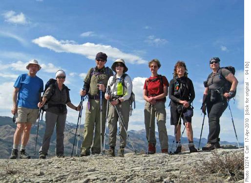 Carl, Janice, Bob, Janet, Yolande, Jeannette and Alicja on Chimney Rock