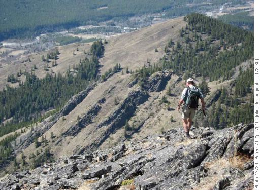 Stan descending the SW ridge