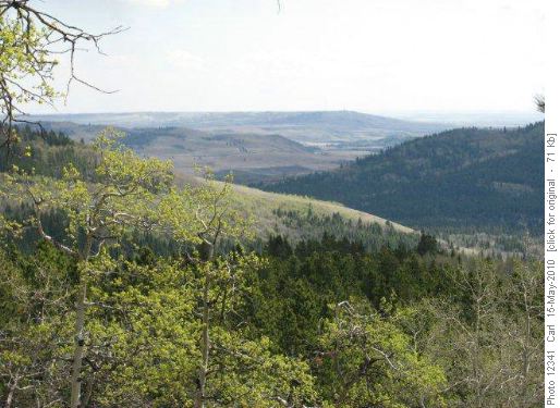 View from West Ridge Ings Creek Hills