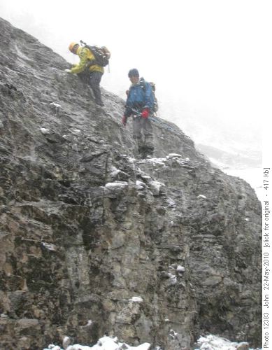 Chau and Arnold descending into the canyon below Association peak