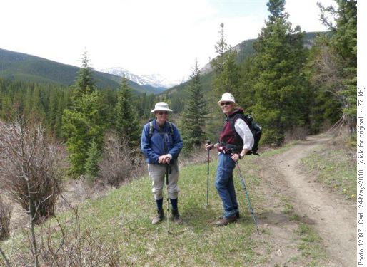 {238 Al Sinclair} & {185 Kay Kittle} on Powderface trail