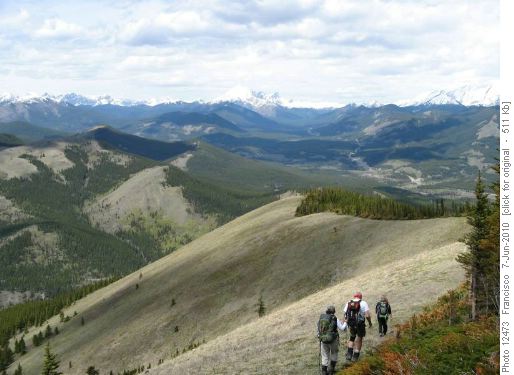 open slopes on descent