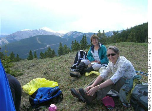 Barb & Denise at Moose Mtn viewpoint