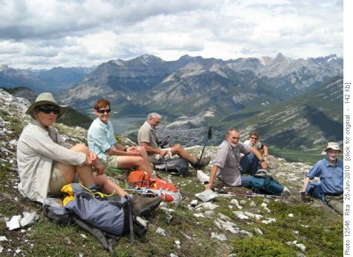 lunch on last Heart Mtn summit