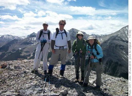 Ghulam, John, Janet and Jeannette at Summit of Ram Mountain