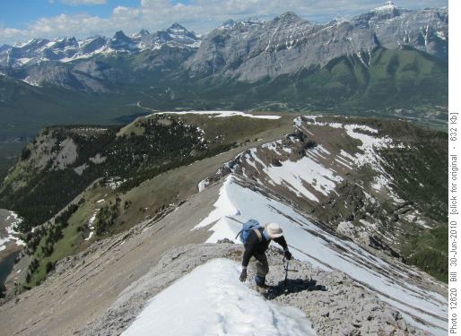 Peter on the final ridge