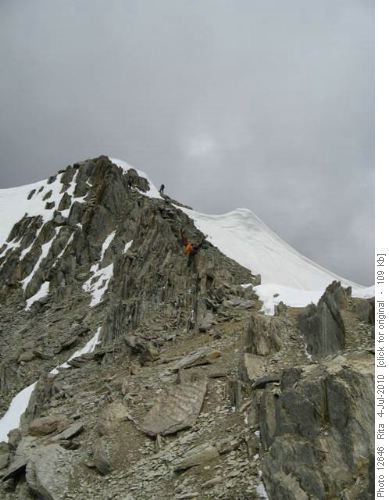 Mt Cory summit - avoiding the snow