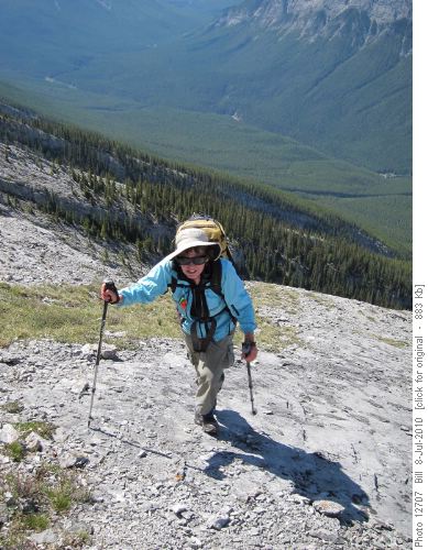 Jeanette on the way up