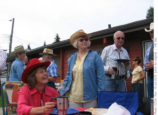 Jean, Carmie & Brian at the pancake breakfast