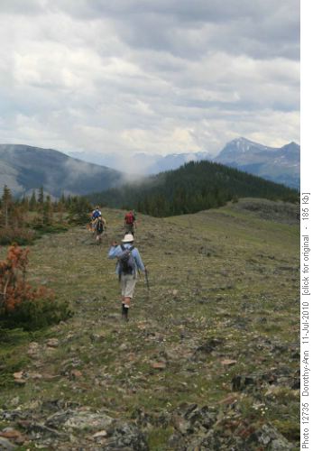Starting back along the Ridge for the off-trail part