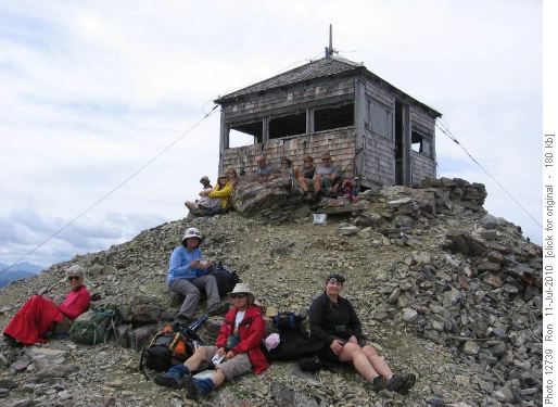 Lunch group on Mount Burke