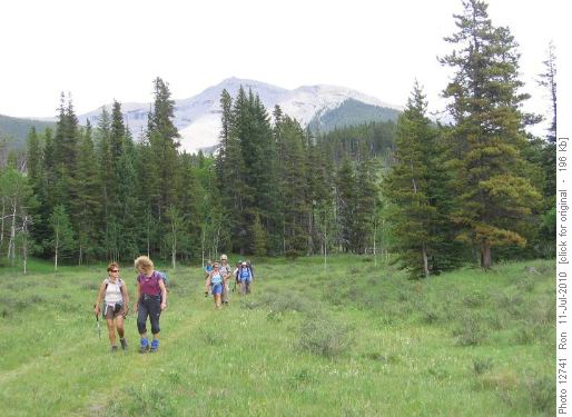 Returning from Mount Burke