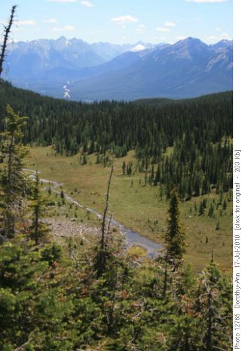 Valley below gap by Rockbound lake