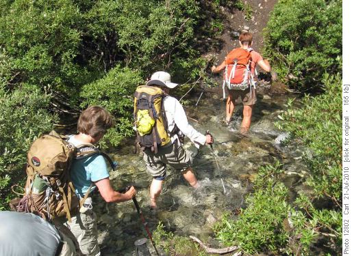 Wading the uppermost reaches of the Elbow River
