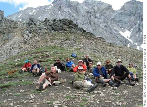 Group (minus one) at Piper Pass