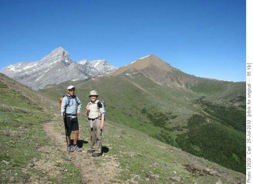 Wallace and Bill pause in view of summit