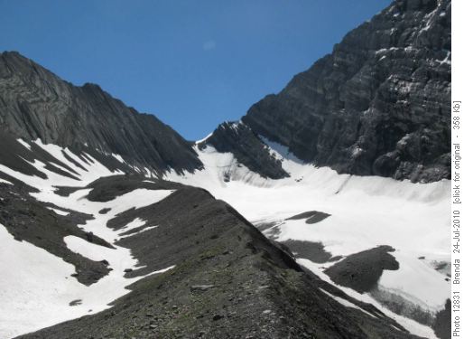 Lots of snow remaining in the upper valley