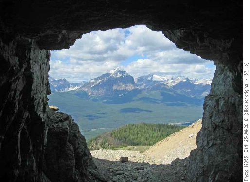 Mt Temple from the Protection Mtn mineshaft