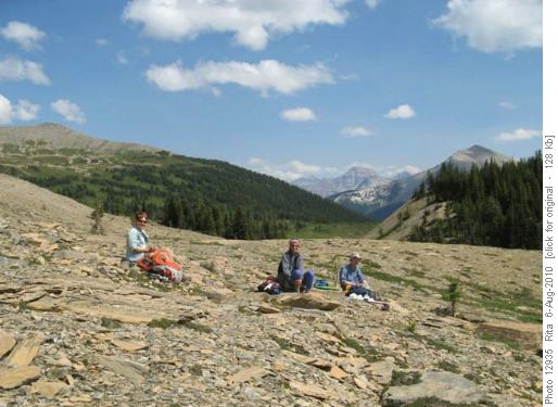 Kathy, Eva and Peter at Wolverine Pass