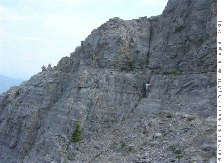Cable section on Yamnuska