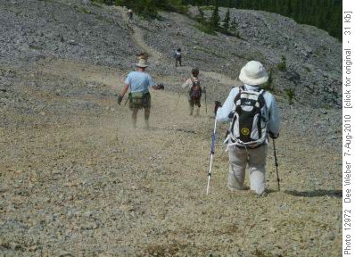 Scree run on Yamnuska