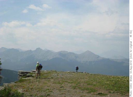 Alastair and Dusan exploring Cox Hill Summit