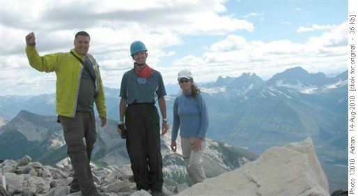 {1243 ad co},{212 d mu} and {1349 c be} on summit of Mt Isabelle 2938m
