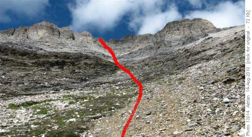Mt Isabelle avalanche/scree route