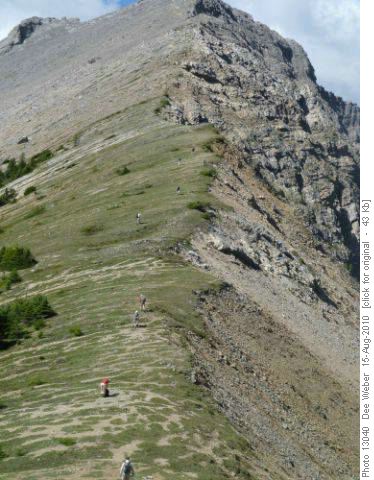 Final push to Tent Ridge summit