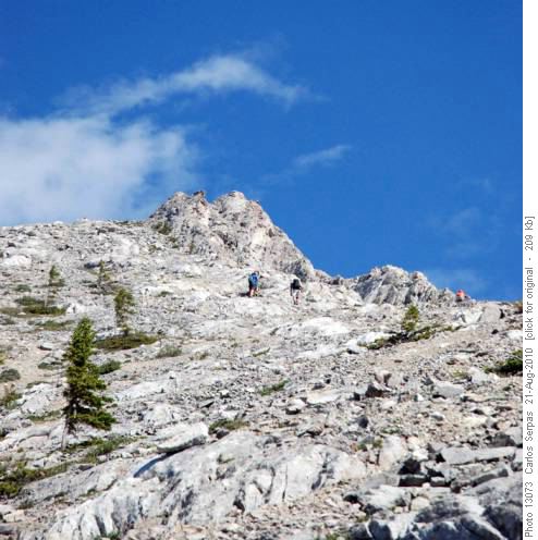 Last section of the trail to the summit