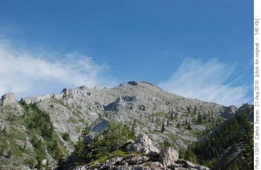Wasootch Peak - the trail follows the ridge on the far right