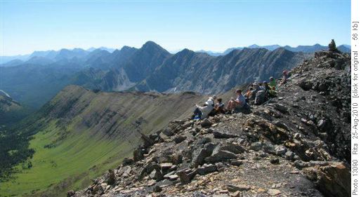 on summit of Grizzly Ridge