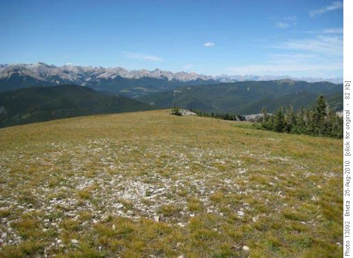 The North west ridge and extensive views of the Front Range.