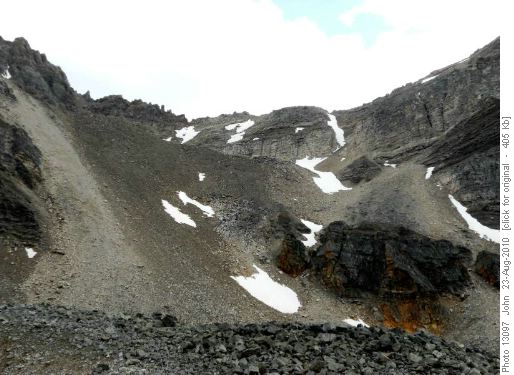 East side of Quartzite col