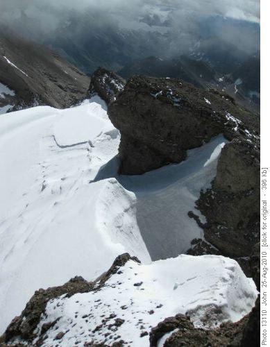 Icy arete on east ridge of Willingdon that stopped us.