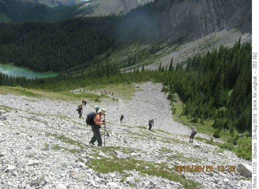 Descending to Lillian Lake