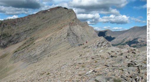 Ridge from Mt Buchanan towards Mt Carthew