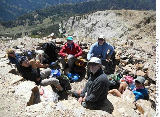 Our hot air tub on the summit of Deseret Peak