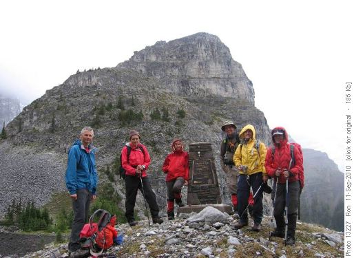 At the cairn, Bogart Tower behind