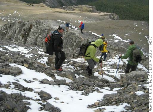 descending from Black Rock Mtn summit