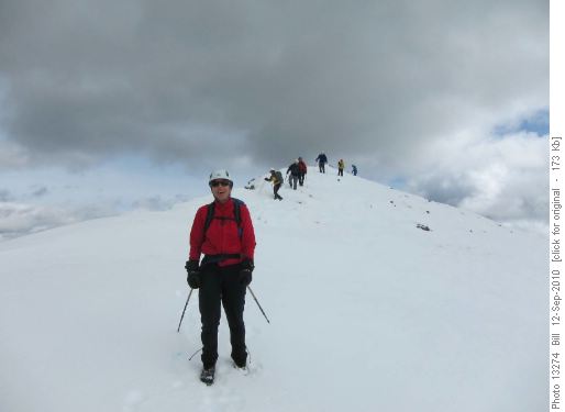 Jeannine enjoying the descent