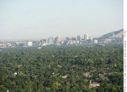 Salt Lake City from trailhead