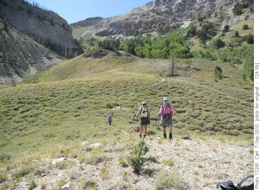 Descent to Dry Fork creek from Deseret Peak