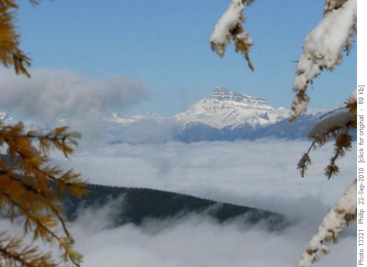 Mt. Hector above clouds