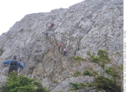 scrambly bit, east side of Tent Horseshoe