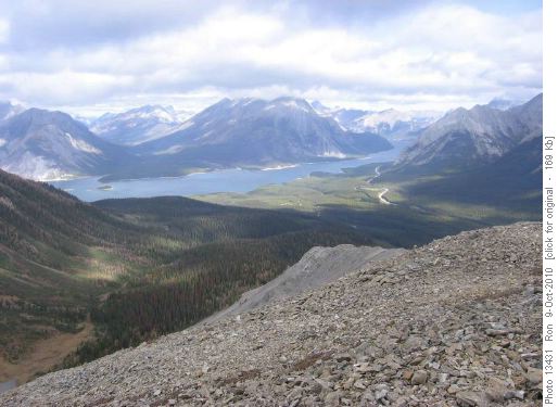 Spray Reservoir from tent Ridge Horseshoe