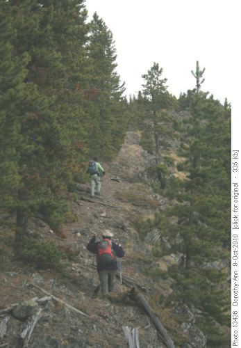 Trail up edge of Raspberry Ridge