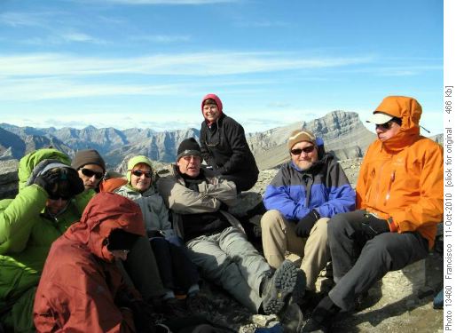 A cold group on windtower's summit