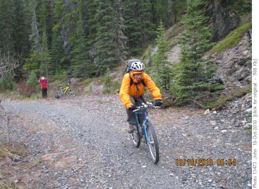 {532 John Du} biking on the Big Elbow trail