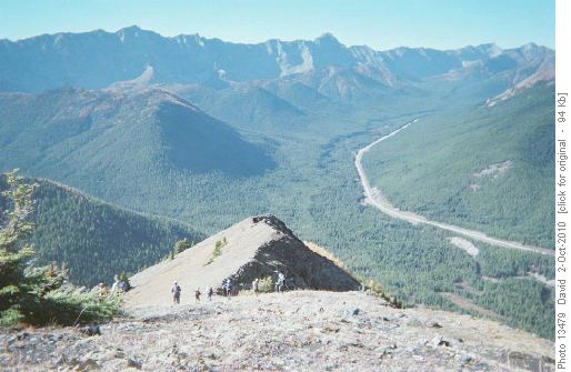 Odlum Ridge: Descent via Mike Potter ridge to Highway 40
